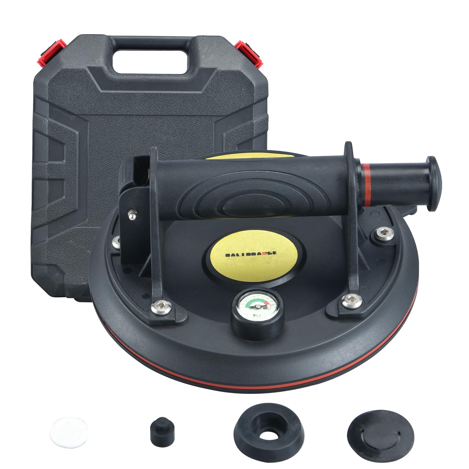 8 inch Glass Suction Cups?Heavy Duty Hand-held Suction Cups 440LBS Load Capacity for Large Granite, Tile, Glass Lifting, with Protective Cover and Box