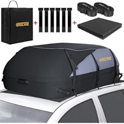 Cofre Para Renault Scenic GADLANE Bolsa de techo de coche – 20 pies cúbicos (550 L) impermeable para coches con/sin portaequipajes con 6 correas resistentes, alfombrilla antideslizante y bolsa de almacenamiento