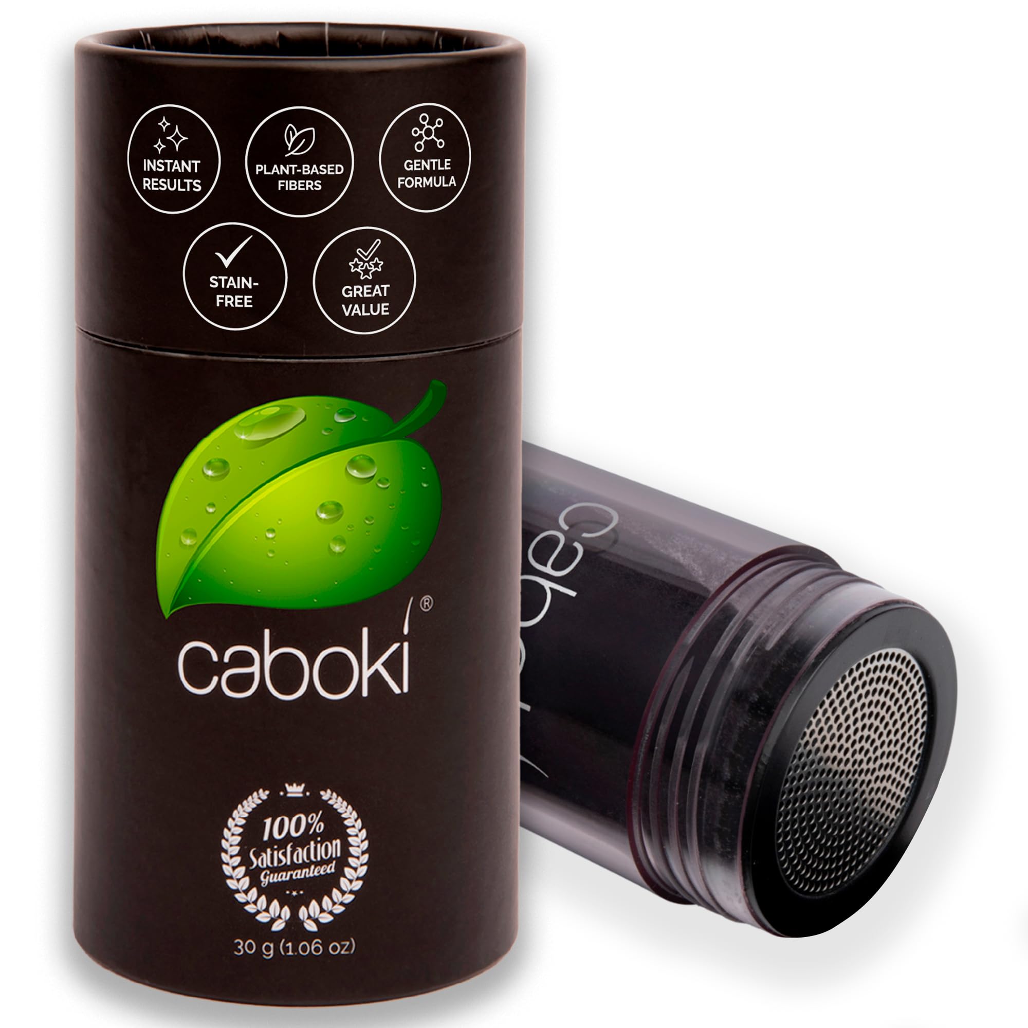 Caboki Hair Fibers for Thinning Hair – Natural Plant-Based Hair Powder for Men & Women – Instantly Thicker Fuller Looking Hair – Clean Ingredients –