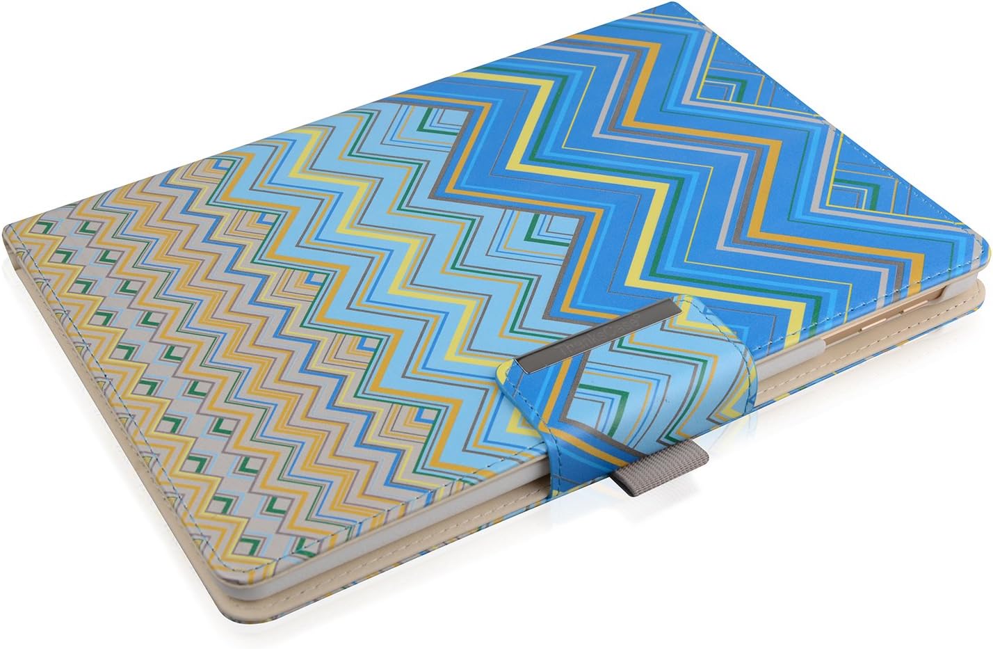 Thankscase Case Compatible for iPad Pro 10.5 with Pencil/Pen Holder, Rotating Case Cover Built-in Wallet Pocket and Hand Strap for iPad Pro 10.5 (Waves 1)