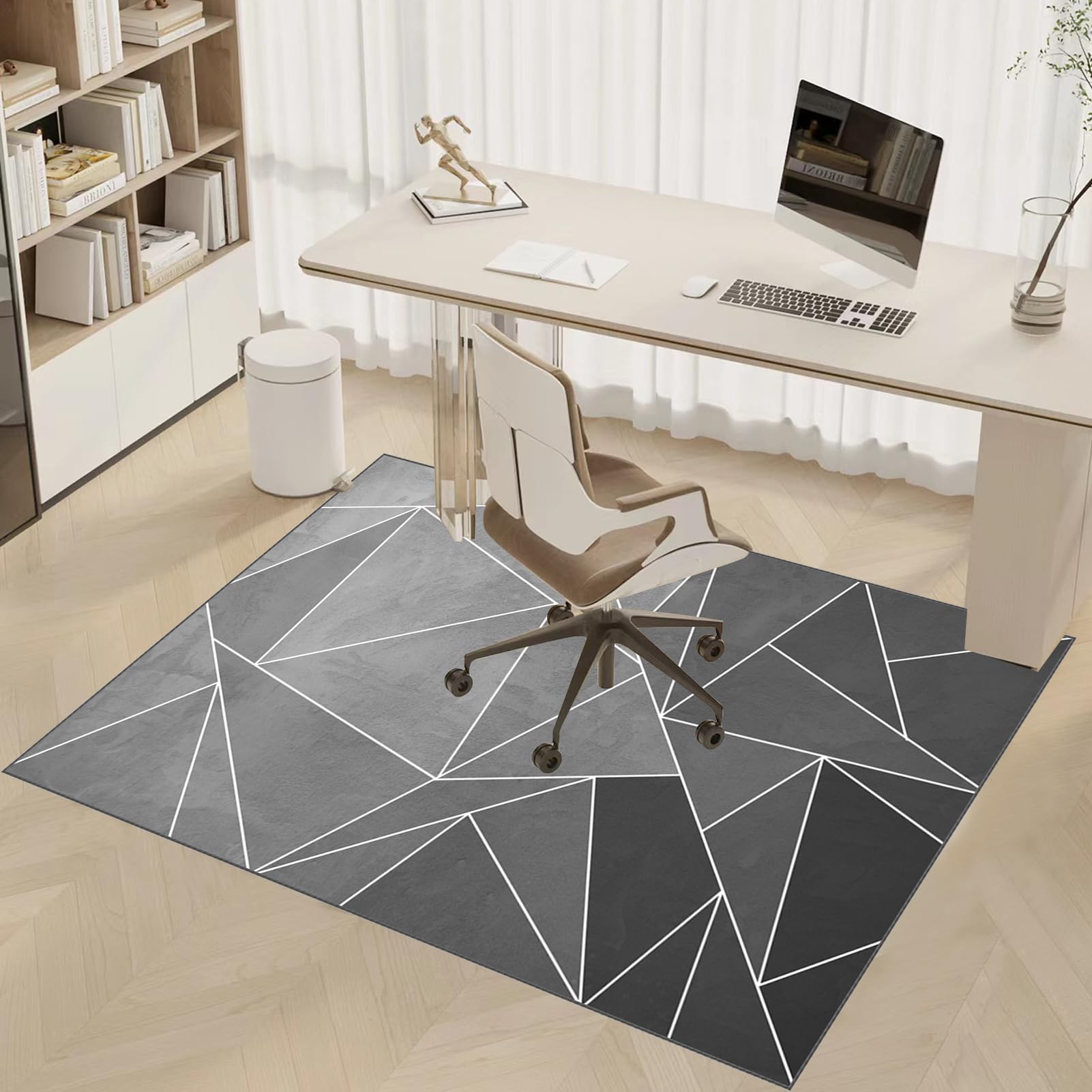 Schreibtischstuhl Unterlage - Boden schutzmatten Gaming - Bodenschutzmatte für Hartböden - Gaming Teppich Stuhlunterlage - Teppich bürostuhl geeignet für Laminat Parkett Fliesen 70 x 120 cm