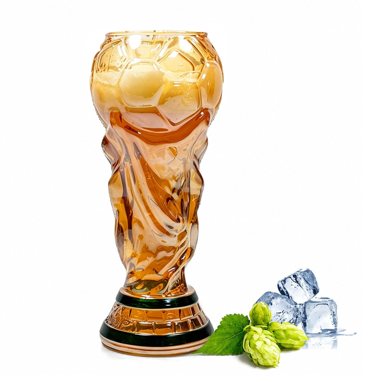 Bocguy Verre a Biere Coupe du Monde, 500ml Football Verres a Biere, WM Tasse à Bière pour Regarder des Matchs de Football et des Fêtes(Revêtement de Couleur)