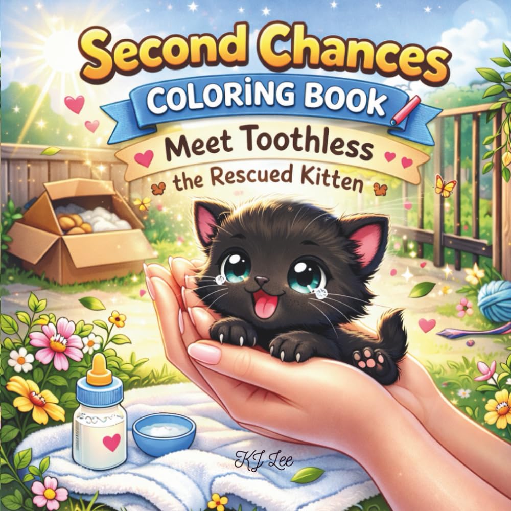 Second Chances Coloring Book: Meet Toothless the Rescued Kitten