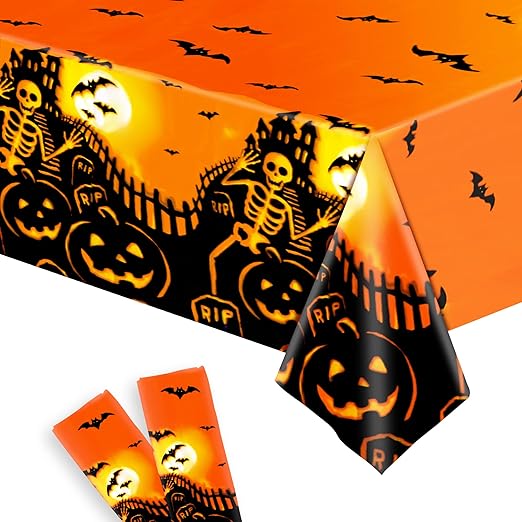 Large, Halloween Table Cloth Rectangle Pack of 2