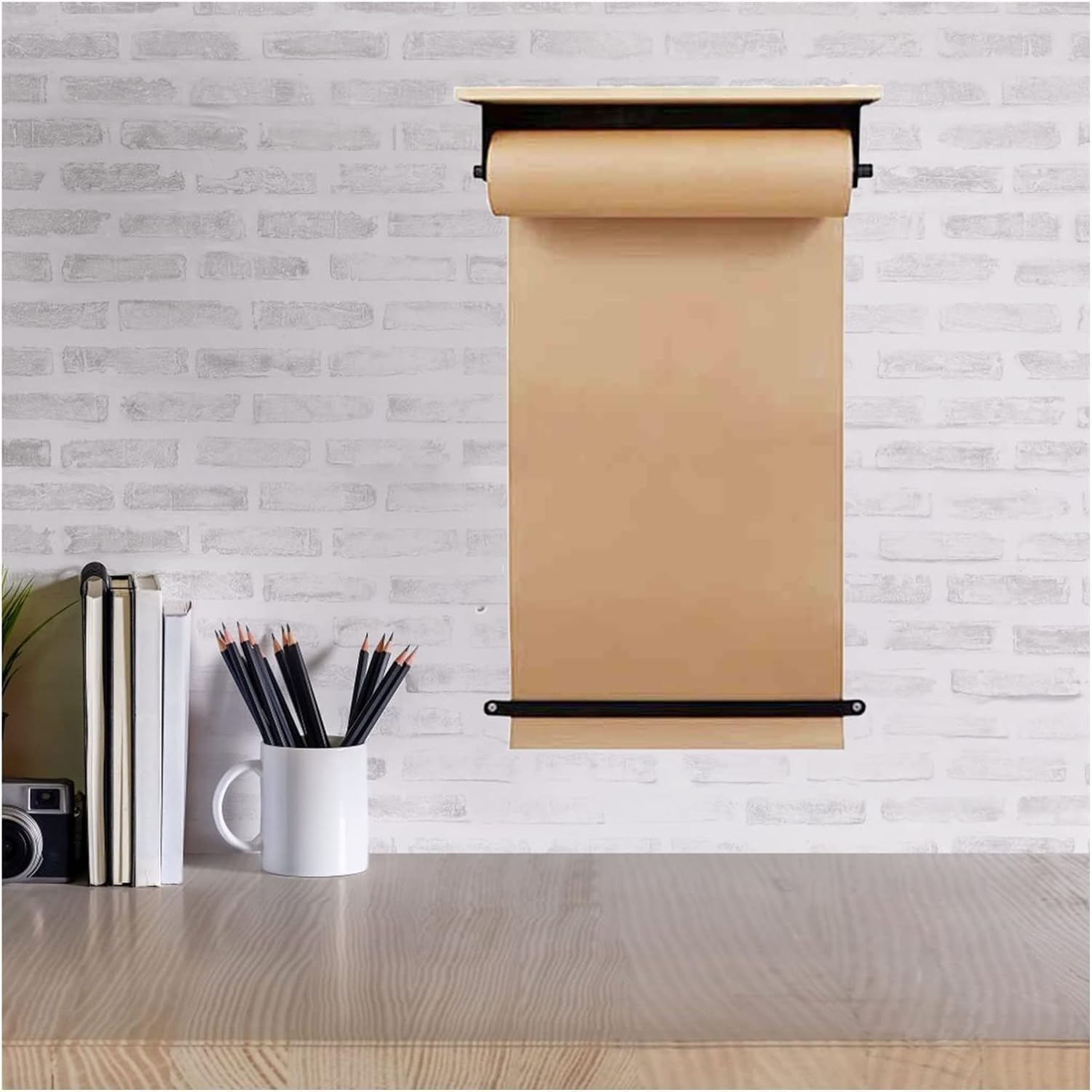 Soporte de pared premium para rollo de papel kraft de 39.4 pulgadas