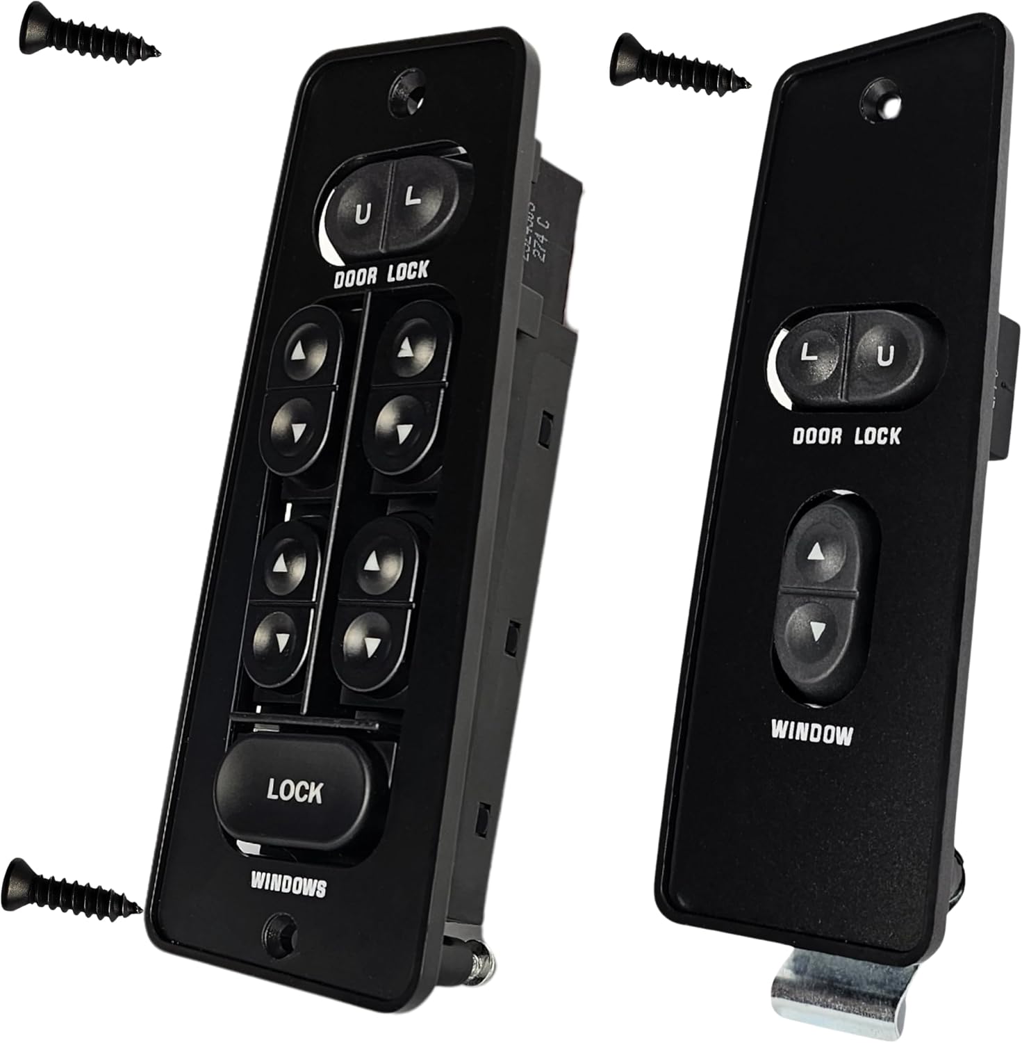 SWITCHDOCTOR Window Master Switch & Front Passenger Assembly for 1987, 1988, 1989, 1990, 1991, 1992, 1993 Ford Mustang (Convertible)