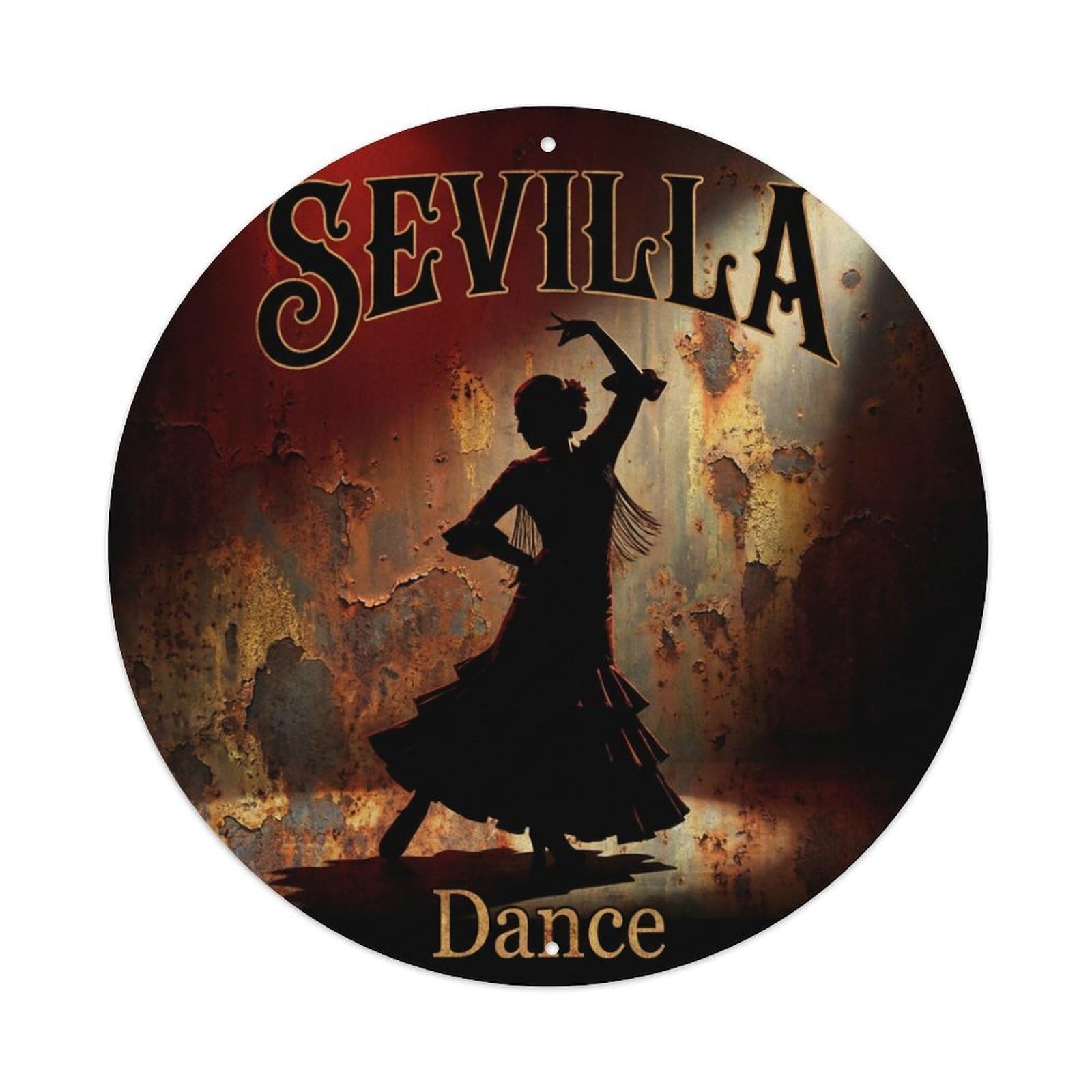 Vintage Travel Seville Spain Metal Tin Sign
