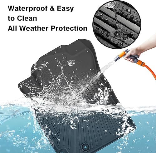 Vista 160 de Powerty Alfombras resistentes para BMW X3 2018 a 2024 y BMW X4 2019 a 2024, a medida para accesorios de X3 y X4, de elastómero termoplástico 3D