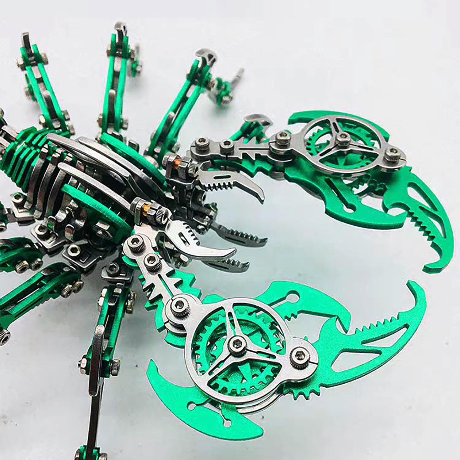 Puzzle 3D in metallo con scorpione meccanico Scorpion King, kit modello in metallo - Acciaio inossidabile 304, strumenti e istruzioni esperti, blocchi da costruzione per adulti (verde)