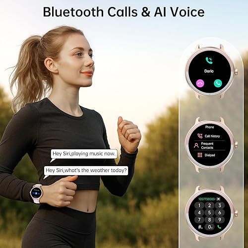 Miniatura 2 de Reloj inteligente para hombres y mujeres (respuestahacer llamadas), reloj inteligente con voz AI integrada, rastreador de fitness HD de 1.27