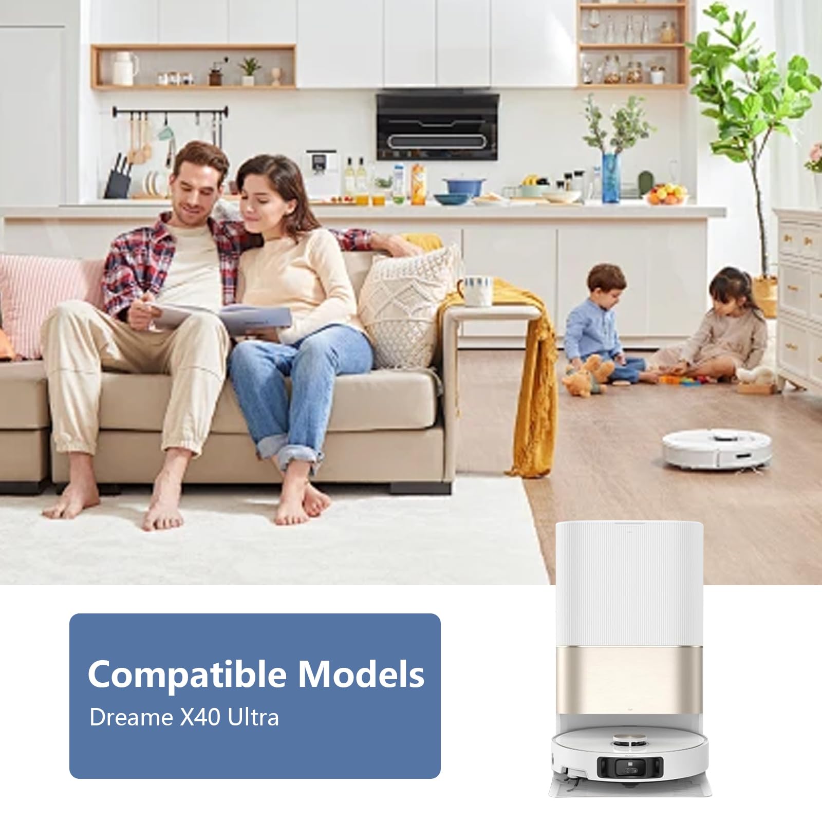 Yivy 29 Pcs Accessori per Aspirapolvere Dreame X40 Ultra/X40 Ultra complete/L40 Ultra /X40 Master/Mova P50 Pro Ultra/Mova P10 Pro Ultra Robot Ricambio :4 filtro a carbone attivo