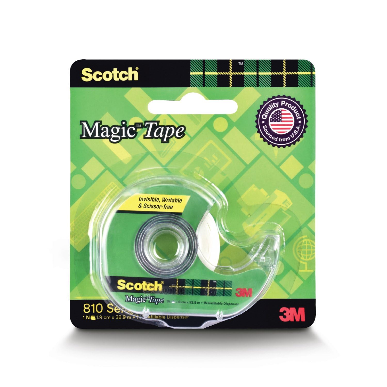 Scotch Magic Tape Dispenser, 19 mm x 32.9 m