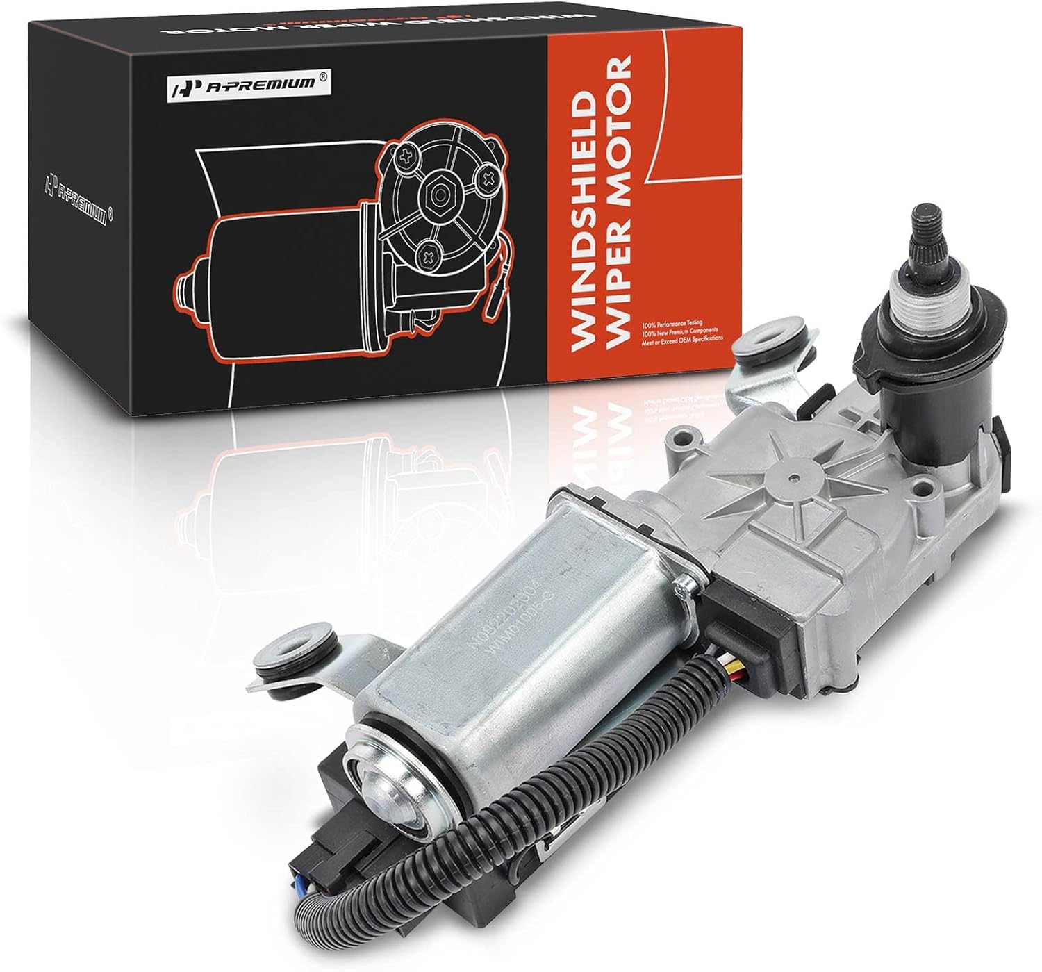 A-Premium Rear Windshield Wiper Motor Compatible with Chevy, GMC & Oldsmobile Models - Blazer 1995-2005, Jimmy 1995-2005, Bravada 1996-2001, 4-Pin