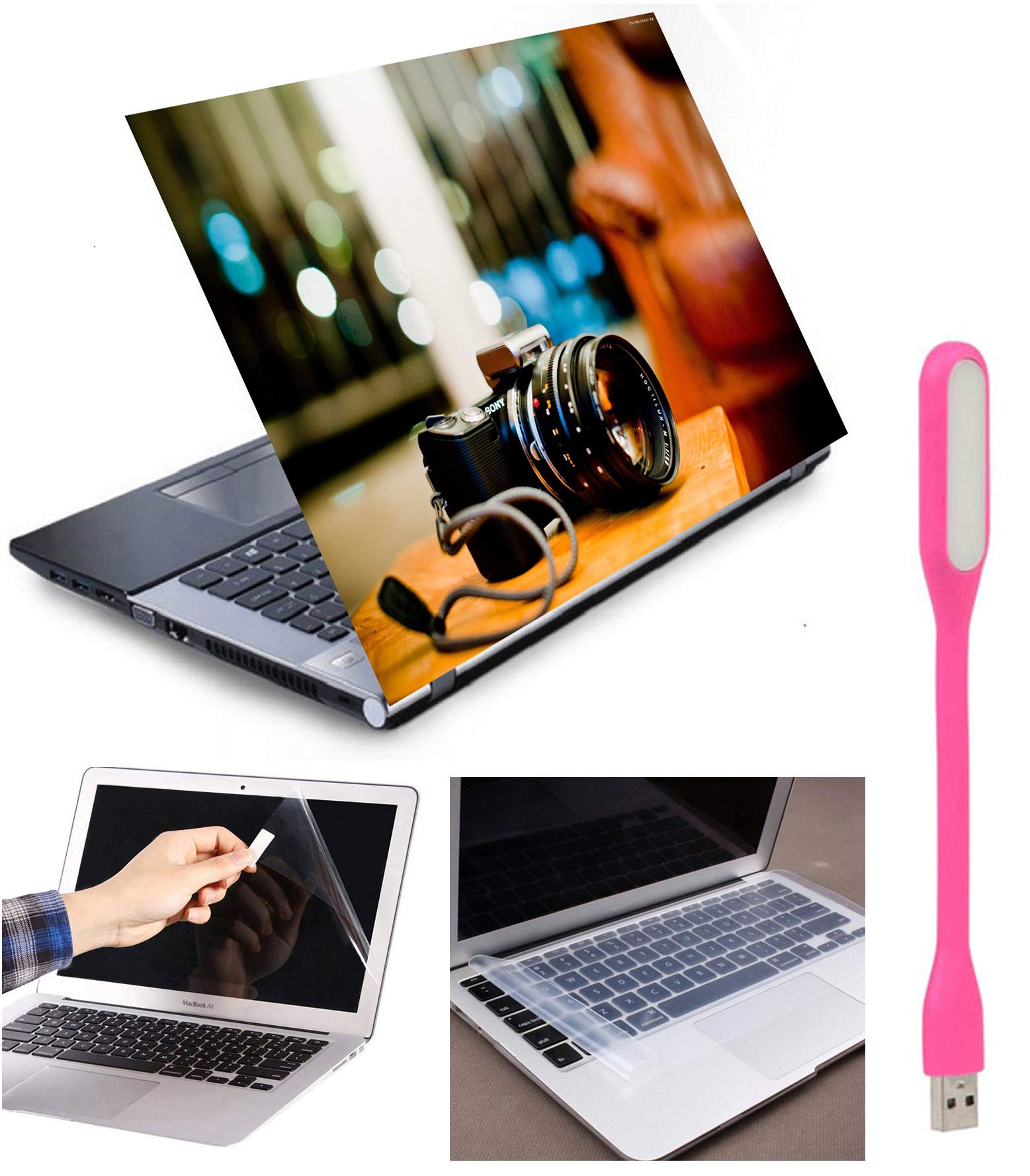 Ramiya 4 in 1 Accessories Combo Kit for 15.6-inch Laptops Decal | Screen Guard | Silicone Keyboard Protector | and USB LED Light All Models (Upto) Size : 15.6"x 10.1" (B0855ZRS61) Amazon Price History, Amazon Price Tracker