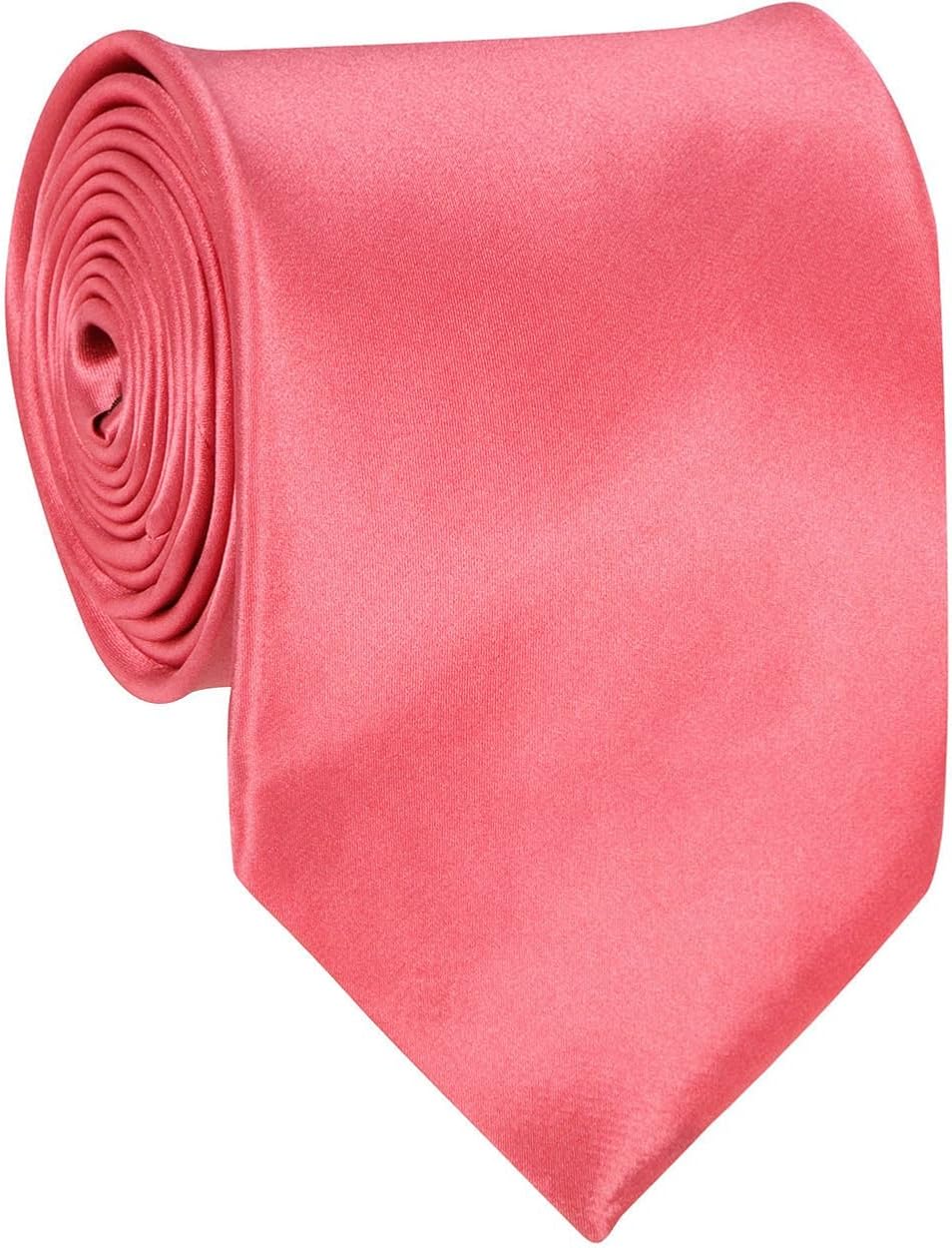 PINK4 Bold Pink Silk Solid Neck Tie at Amazon Men’s Clothing store