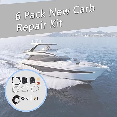 Miniatura 7 de ALL-CARB Kit de reparación de carbohidratos de repuesto para Johnson Evinrude V4 V6 (90-175hp) 18-7247 436852 438996