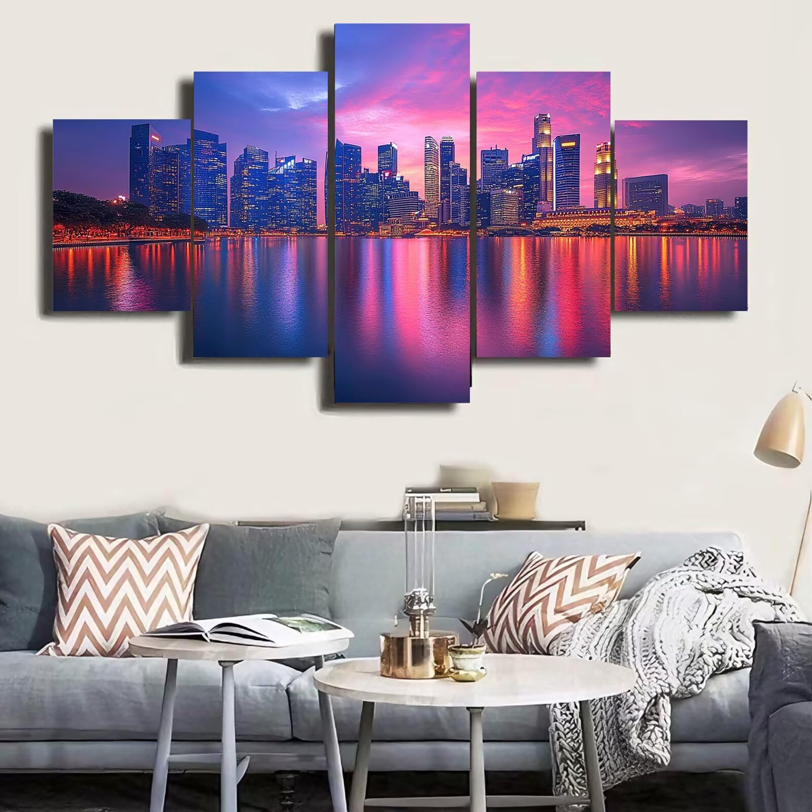 Diamond Art City Zestawy do malowania diamentami 5D dla dorosłych, 5 sztuk, do malowania po numerach, dla dorosłych, kolor 4, haft krzyżykowy, materiały plastyczne do dekoracji pokoju, prezenty dla