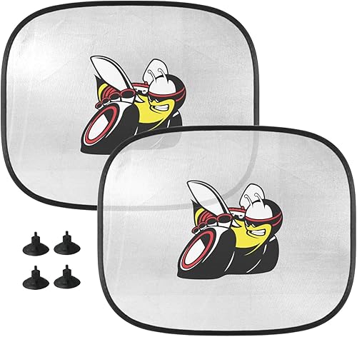 iPick Image Parasoles de malla para ventana lateral de automóvil con logotipo de Dodge Scat-Pack para protección UV, paquete de 2