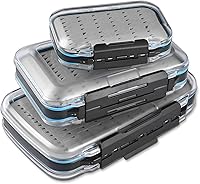 Vista 16 de Gonex Cajas de pesca con mosca para cajas de jig de pesca con mosca de dos caras, caja de pesca con mosca impermeable y ligera, tapa transparente