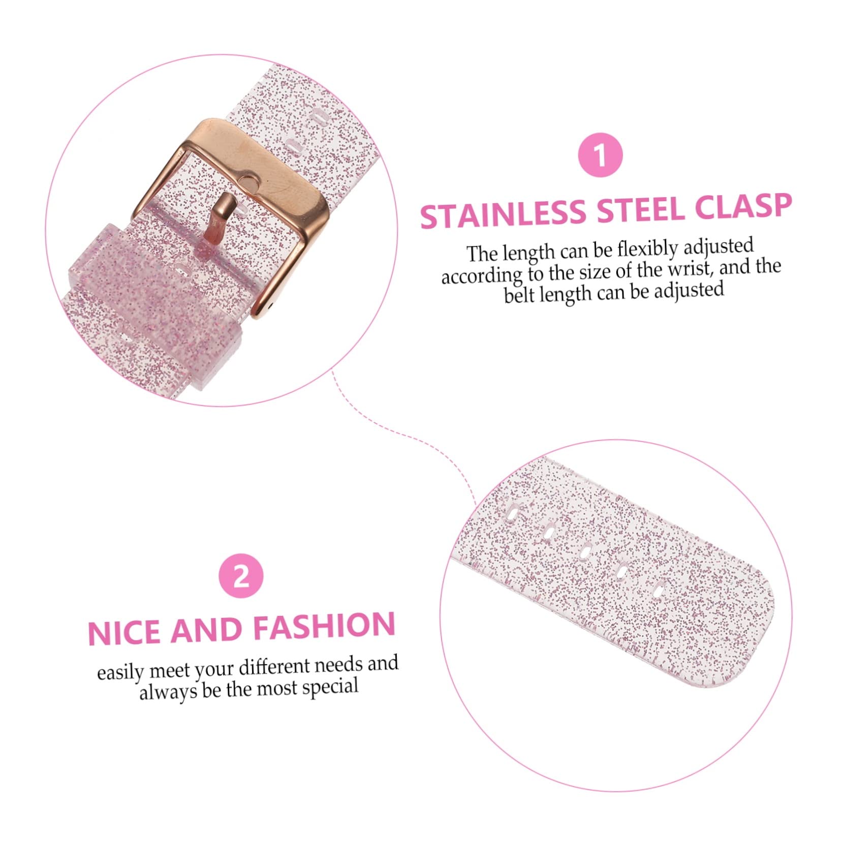 DOITOOL 3stücke Shiny -uhrenarmband Für Verstellbar Atmungsaktiv Glitzerndes Design Perfektes Für Weihnachten Und Besondere Anlässe