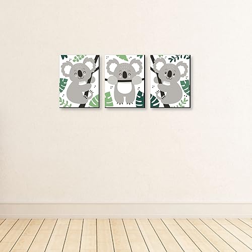Miniatura 3 de Big Dot of Happiness Koala Cutie - Arte de pared de oso y decoración de habitación infantil - 7.5 x 10 pulgadas - Juego de 3 impresiones