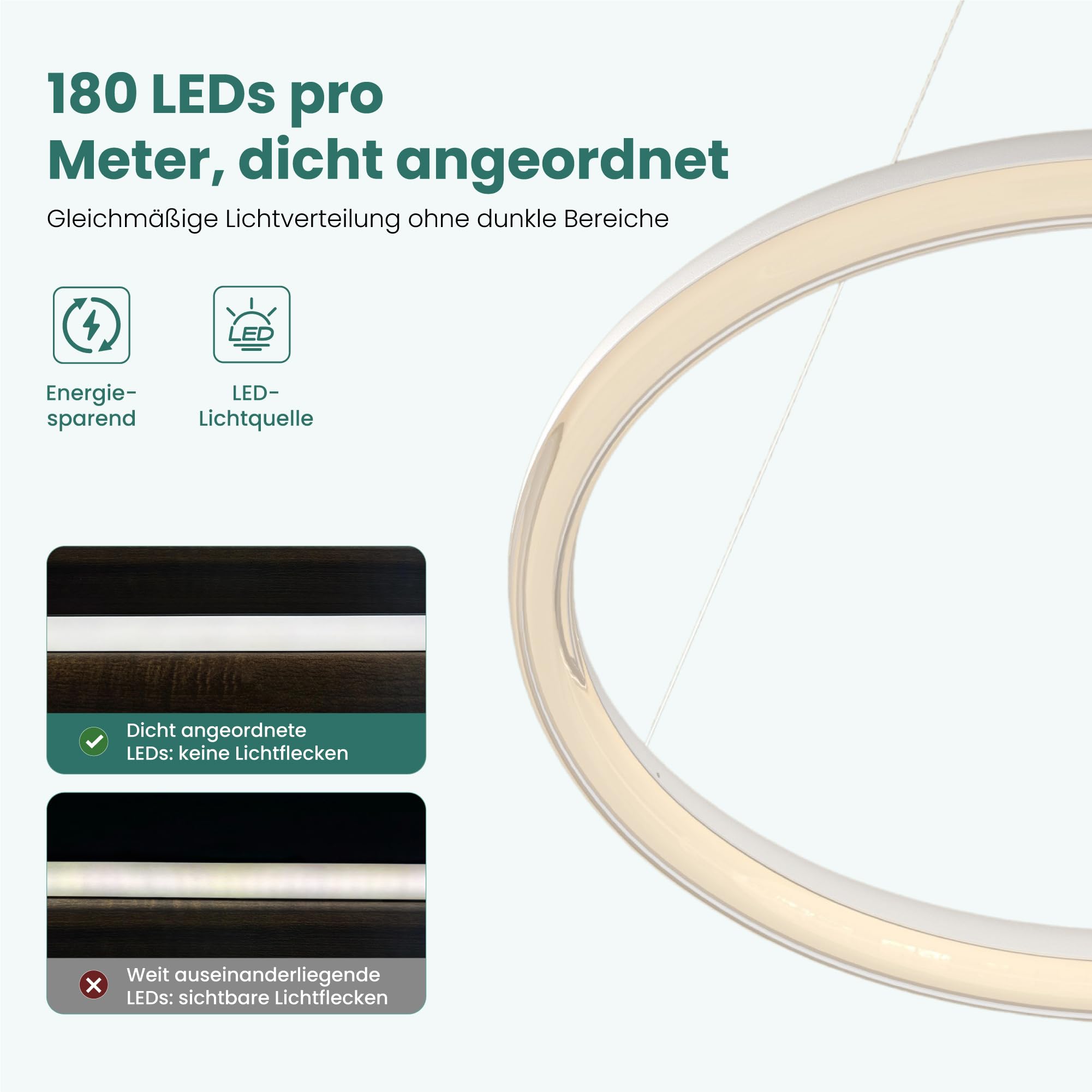 Mai & Mai Pendelleuchte Esstisch, dimmbar, höhenverstellbare