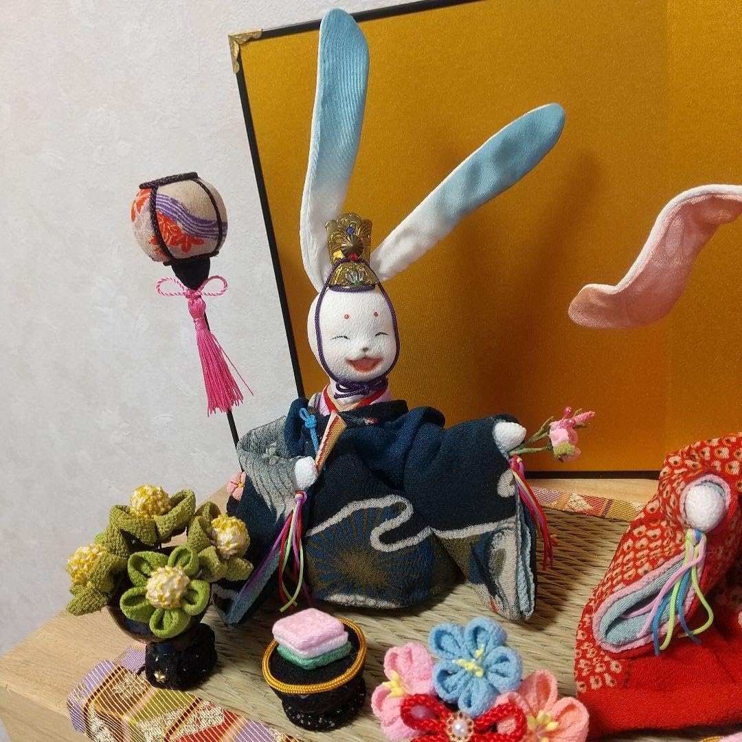 うさぎお雛様花祭り　雛人形　兎　ハンドメイド　縮緬 うさぎお雛様花祭り 雛人形 兎 ハンドメイド 縮緬 2023年】うさぎの