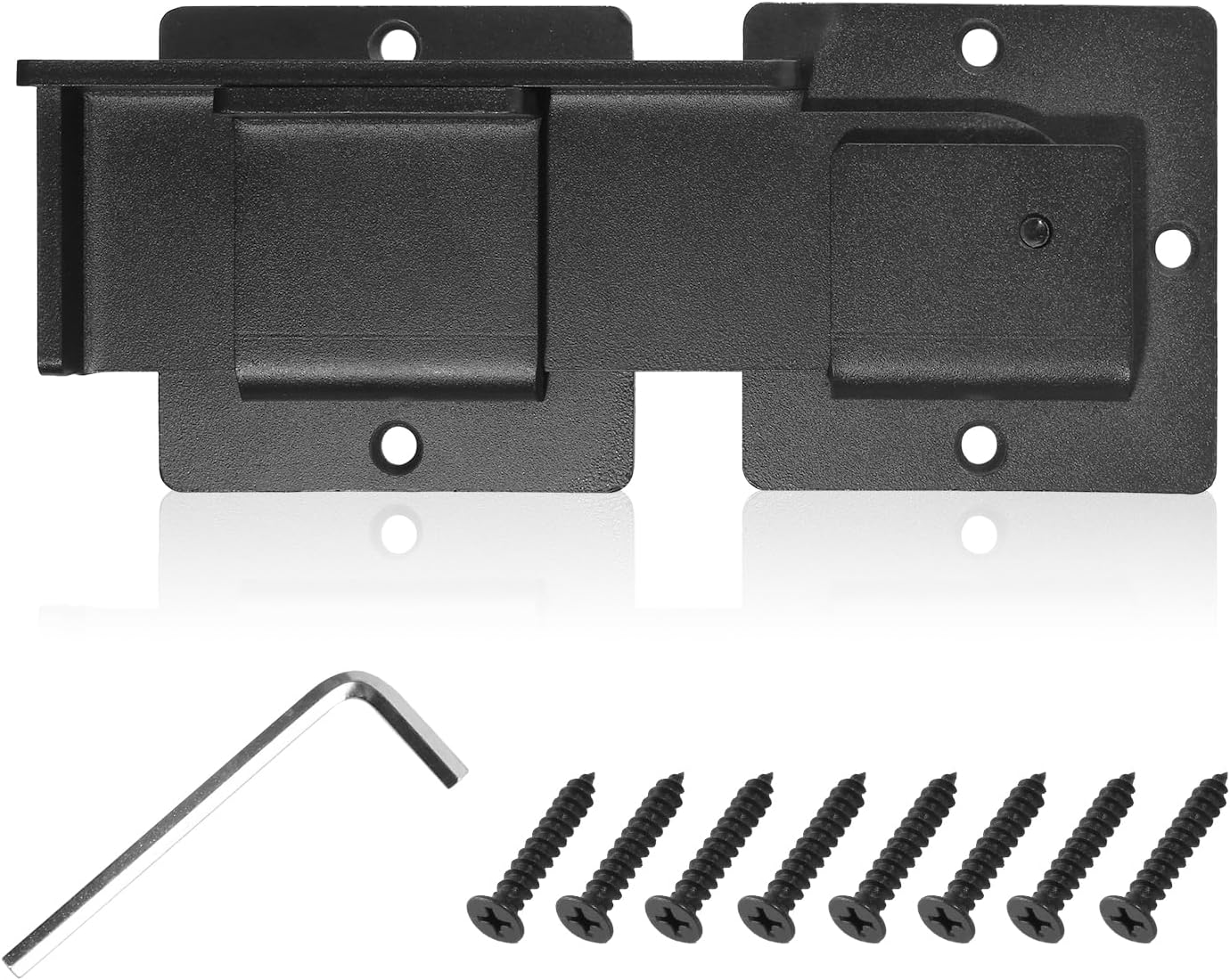 7.5" Heavy Duty Flip Gate Latch Lock with Padlock Hole – Black Aluminum Gate Latch for Wooden Gates, Fences & Sheds – 80x190mm, Includes Screws & Allen Key
