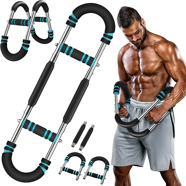 Twister Arm Trainer, 30-100lb Adjustable Chest Workout Bar, Power Twister Arm Trainer for Men, Chest Workout Equipment, Forearm Strengthener Arm Trainer