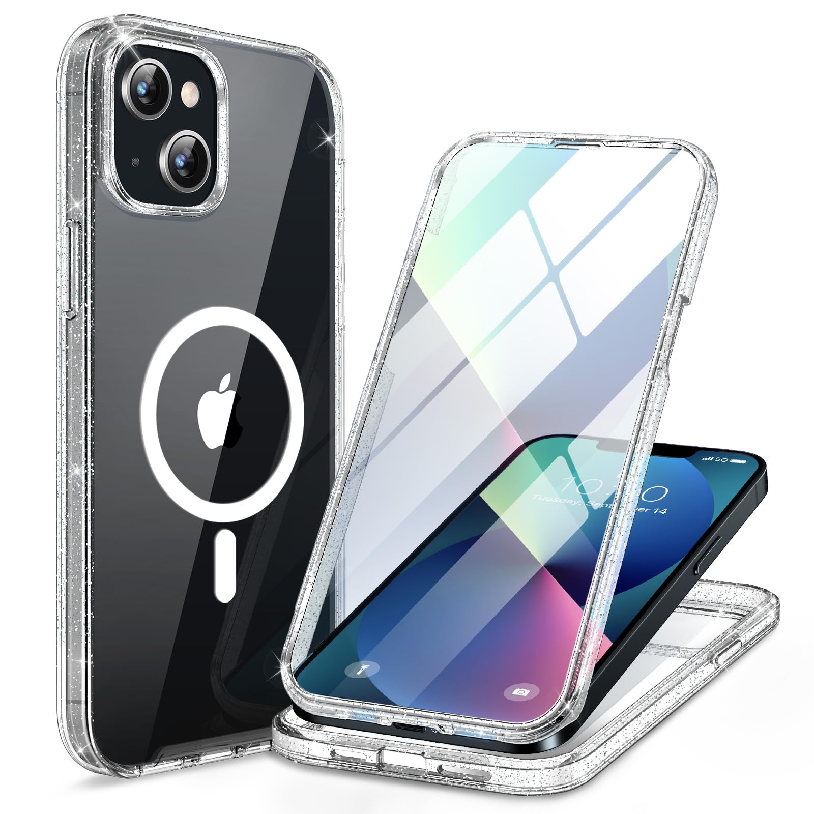 Miracase Magnetic Case for iPhone 17 Case, [Bubble Free] Built-in Glass Screen Protector+ [New Camera Control Button], Full Body Bumper Compatible with MagSafe, Drop Proof 17 Cover,6.3-inch (Black) — view 171