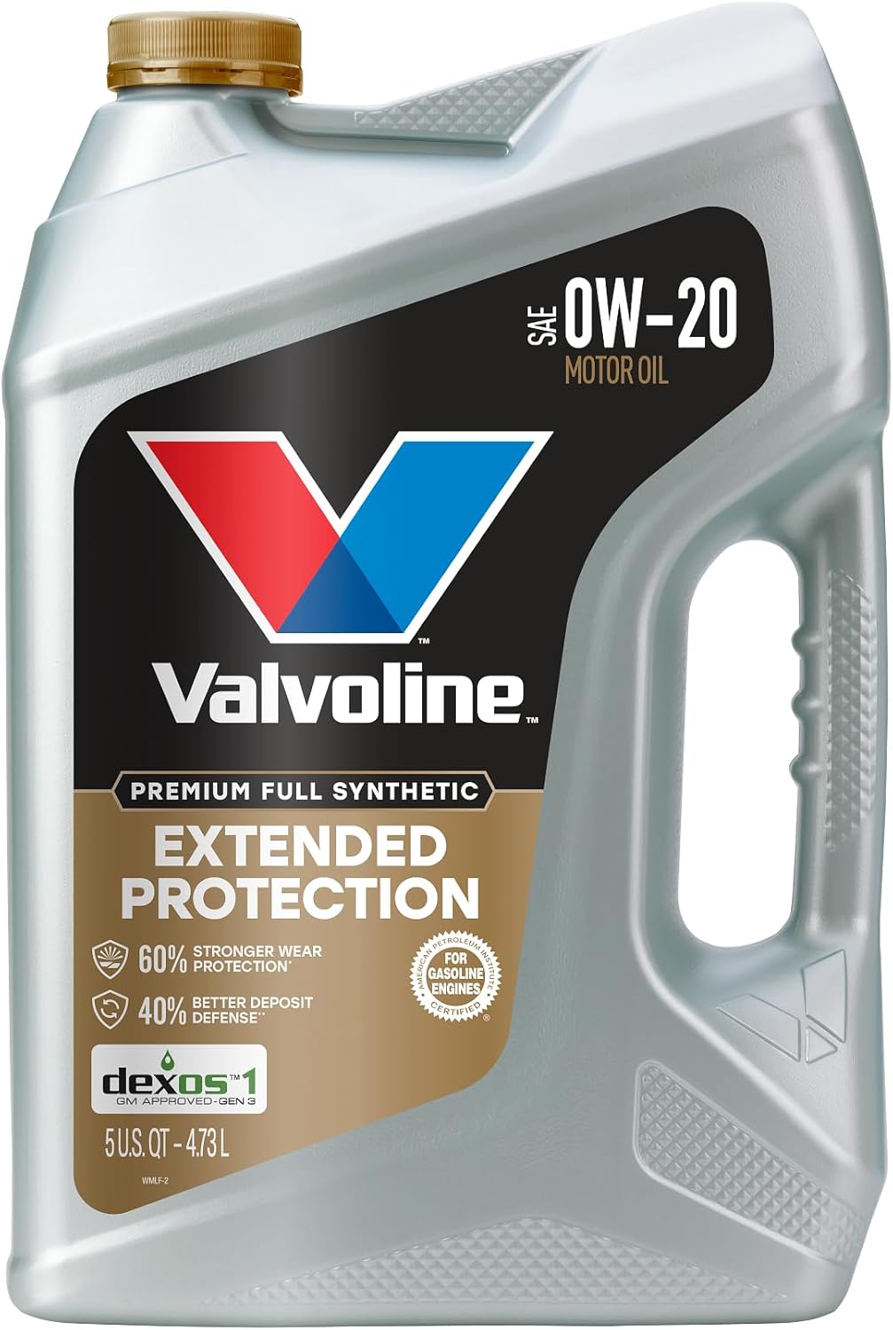 Valvoline Extended Protection 0W-20 Full Synthetic Motor Oil 5 QT - 60% Stronger Wear Protection