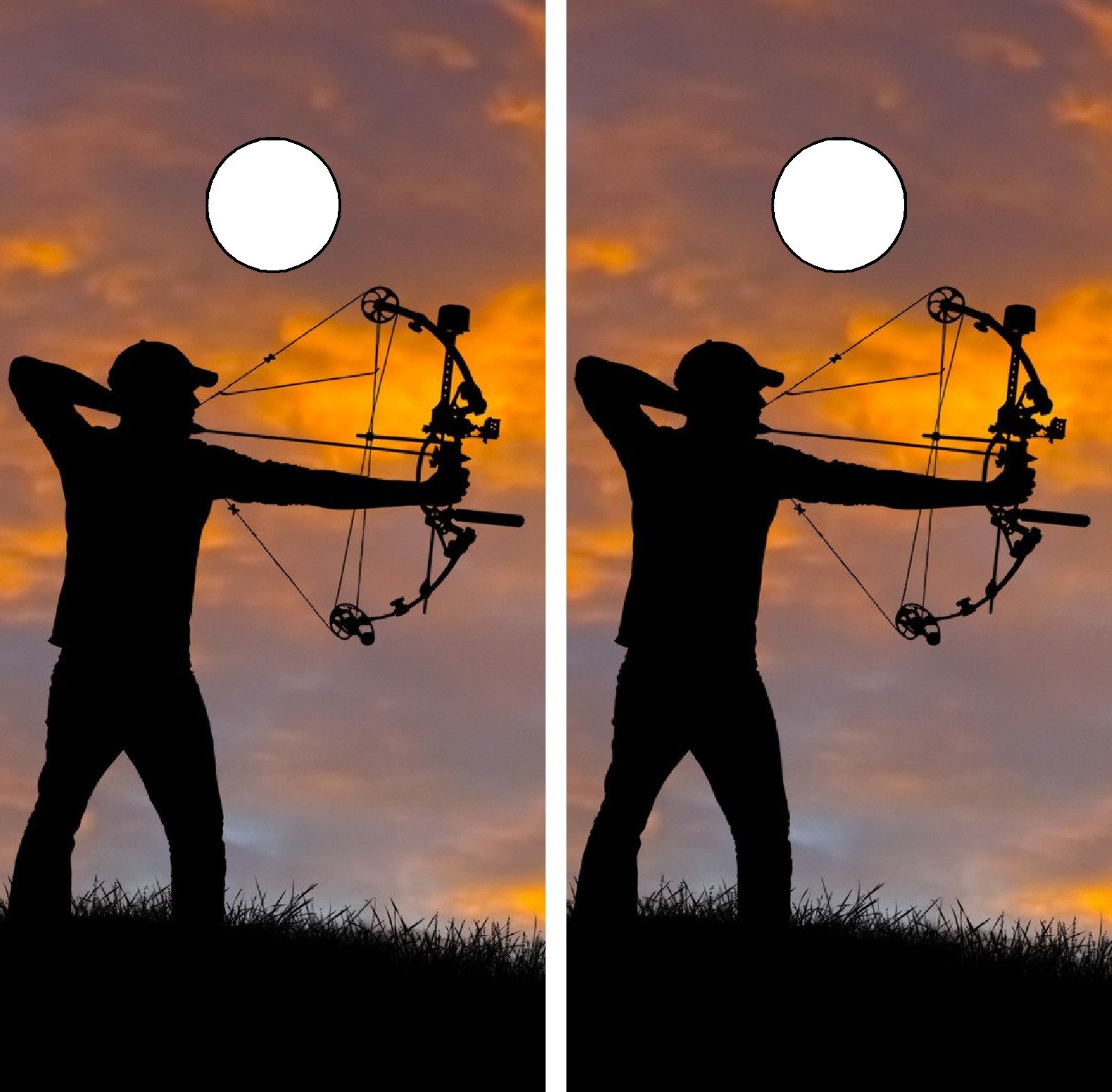 GRAPHIX EXPRESS Cornhole Board Wraps - Cornhole Wraps For Boards - Cornhole Decals For Boards - Cornhole Vinyl Board Wrap - Cornhole Skins For Boards - Cornhole Set - C229 Bow Hunting Deer