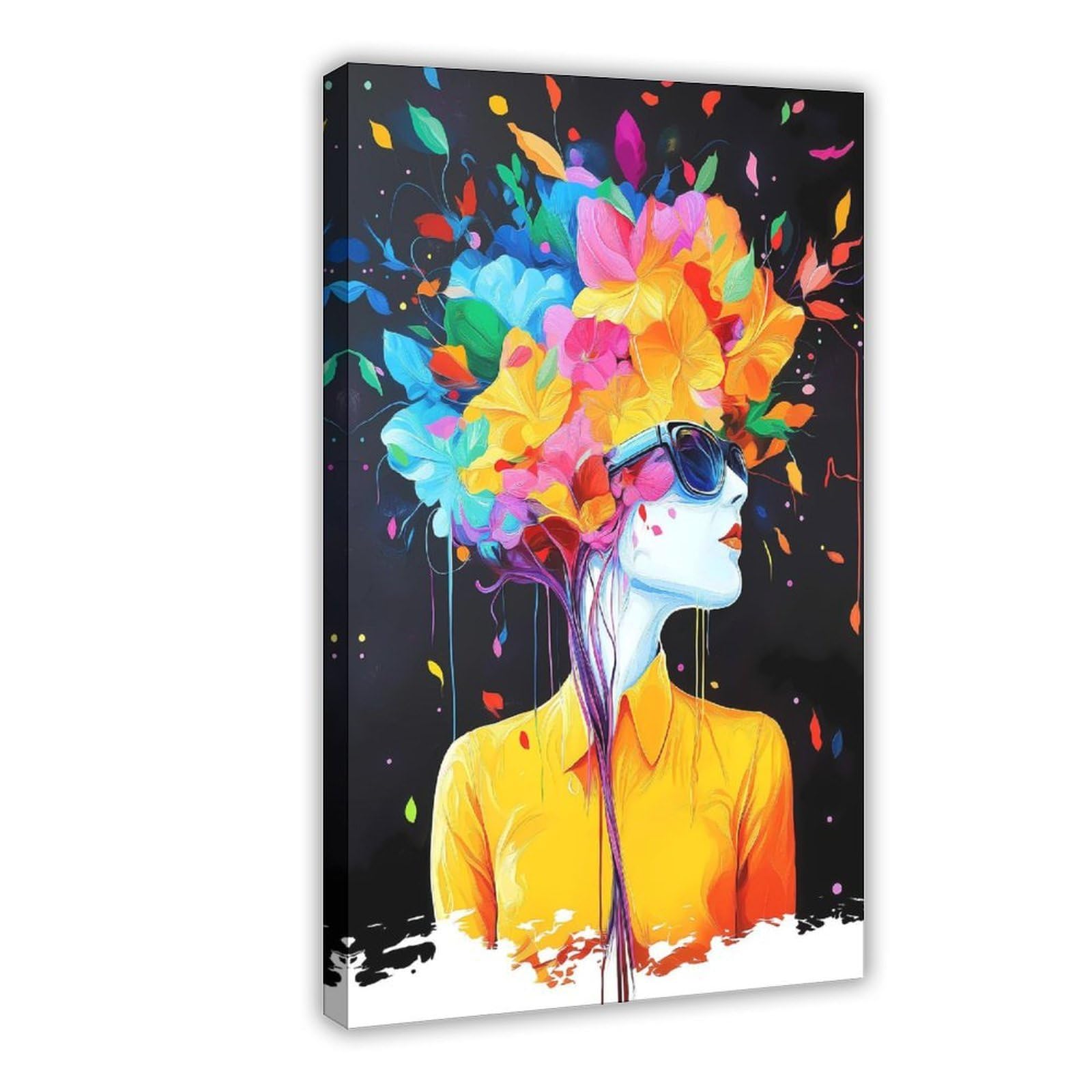 YWTJAX Floral Crown Woman Poster Canvas Poster for Bedroom Decor Gift