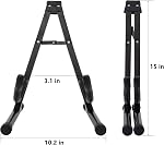 Guitar Stand Floor Folding Universal A frame Stand for All Guitars Acoustic Classic Electric Bass Travel Guitar Stand - Black