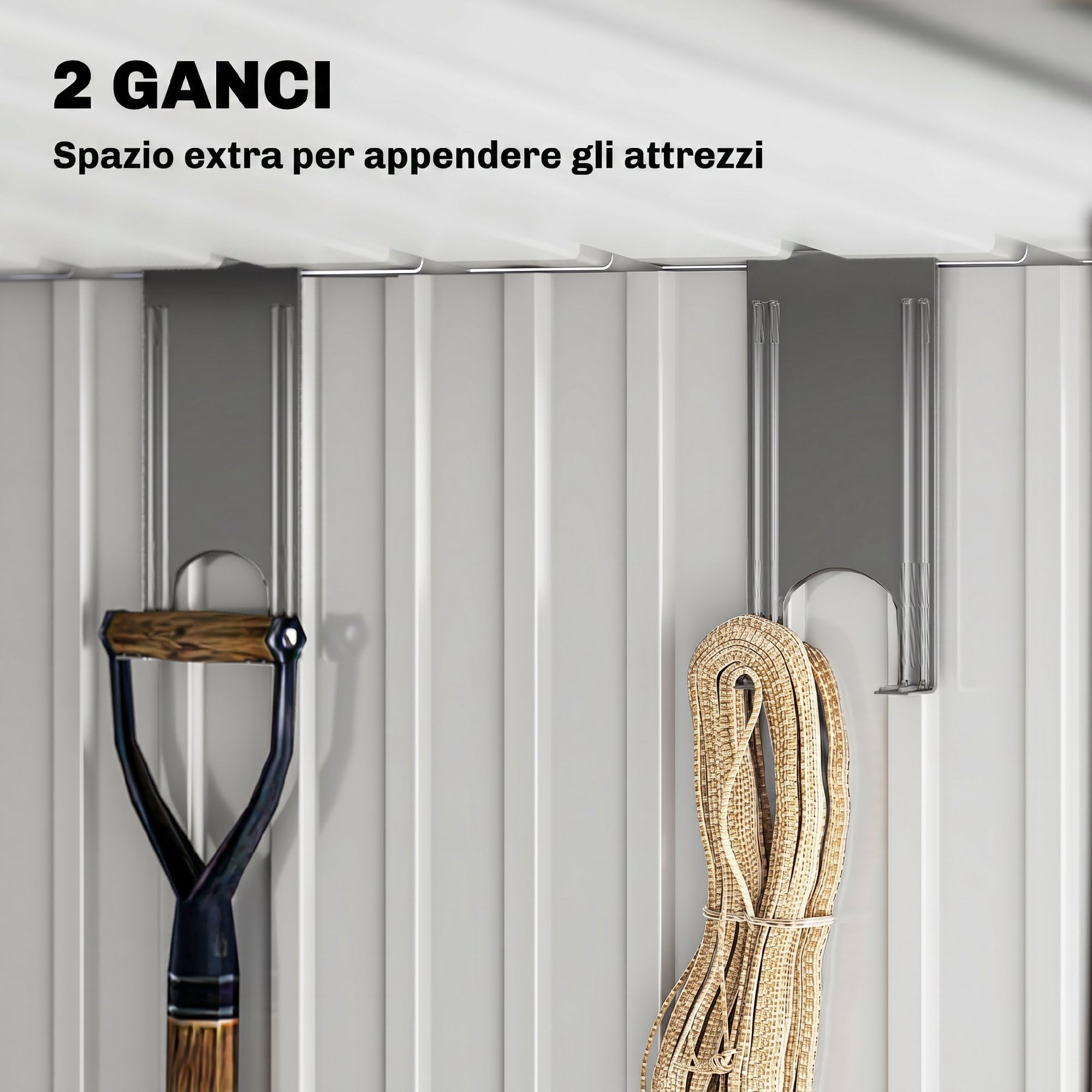 Outsunny Casetta da Giardino 2m² in Acciaio Zincato con Prese d'Aria, Capanno da Giardino con Finestre Trasparente, Tetto Inclinato, Porta Scorrevole Bloccabile, 2 Ganci, Grigio Scuro
