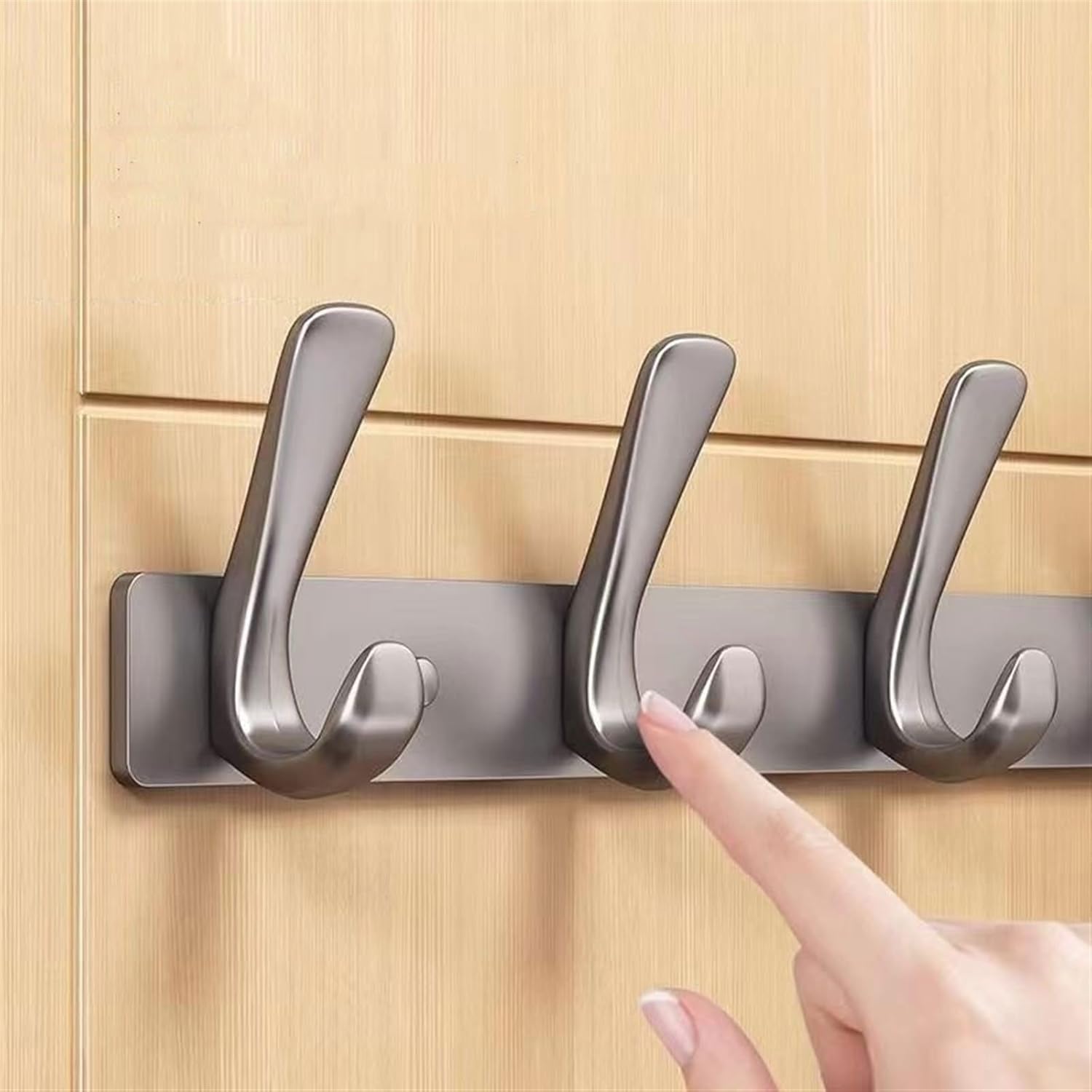 Wall-Mounted Coat Rack Coat Rack Wall Mount with 5 Double Hooks for Hanging – Heavy Duty Aluminium Rustic Clothes, Purse, Towel Coat Rack