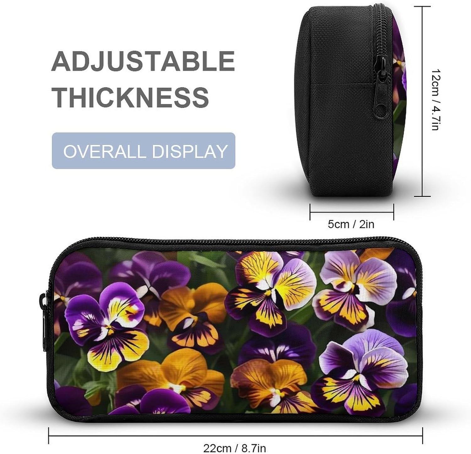 Large Capacity Pencil Case Multi-Purpose Makeup Pouch With Sturdy Zipper image 2