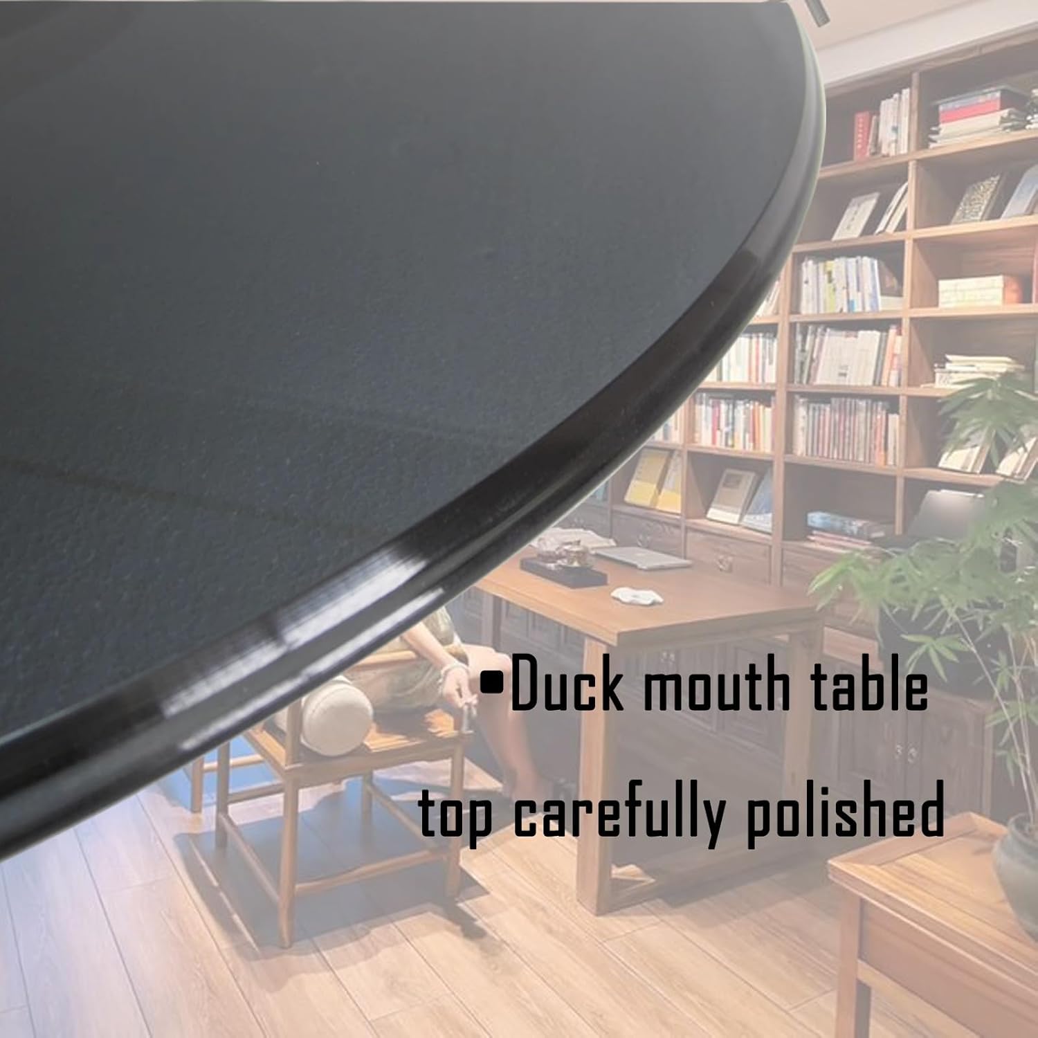 Round Tempered Glass Table Top Black, Flat Polished Edge, Plate Glass, 1/2" Thick, for Dining Table, Coffee Table, Home，Office, Polish Edge Radius Corners(80CM(31.5IN))