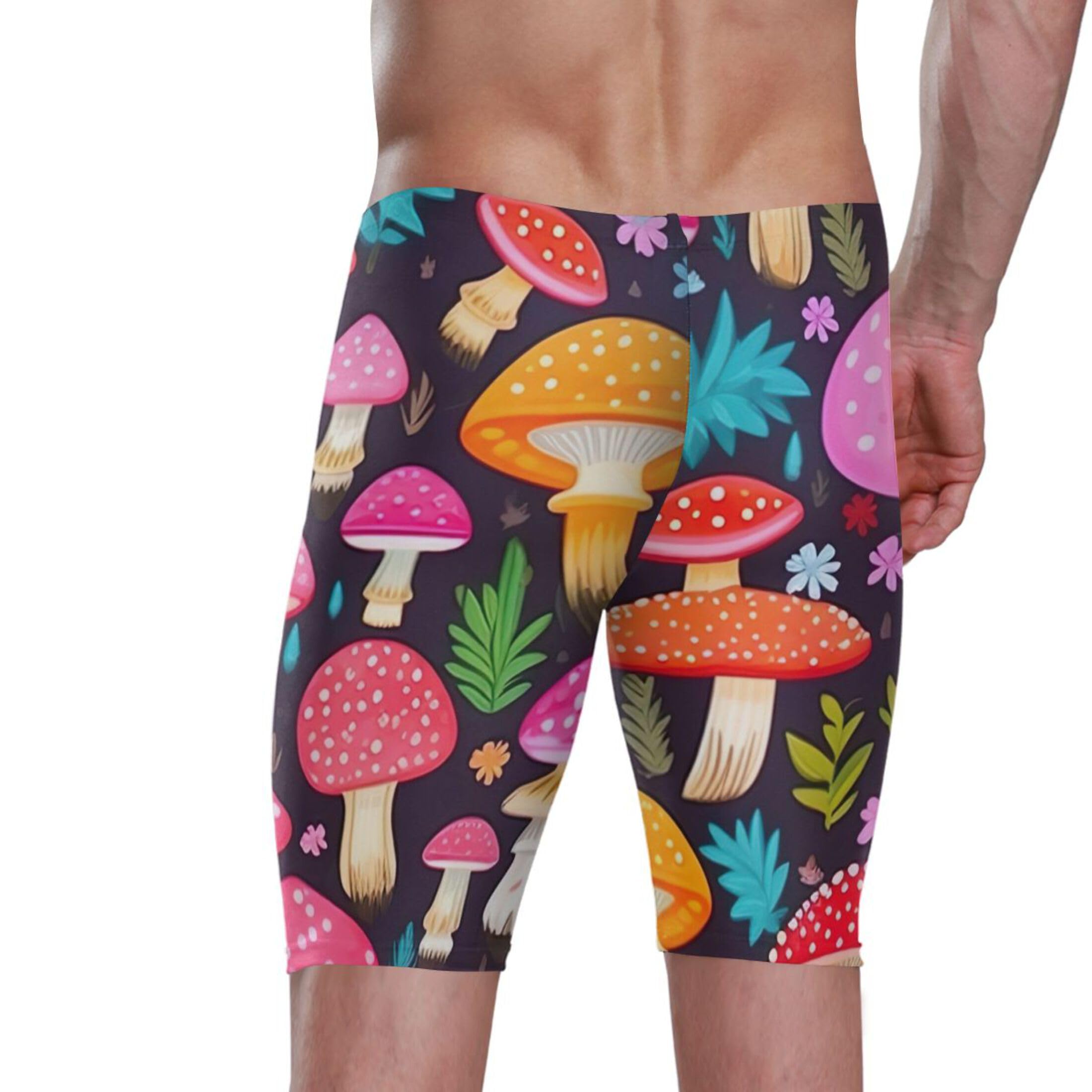 UMIRIKO Mushroom Colorful Men's Swim Jammers Swimsuit M B0401982