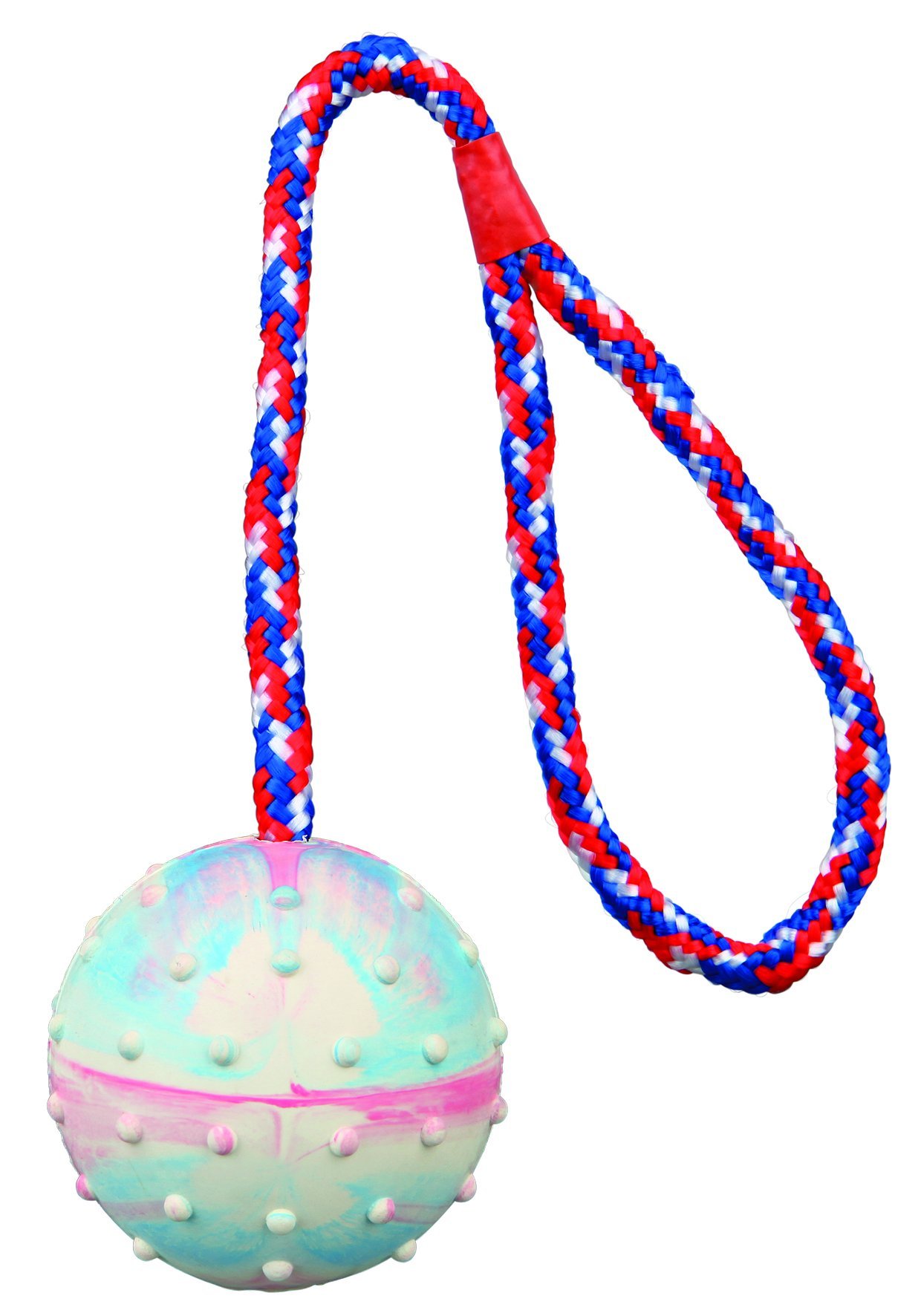 TRIXIE Ball on Rope Toy, Natural Rubber Toy for Dogs, Promotes Dental Hygiene - Great for Playing Fetch, 6/30 cm, Get Any 1 Color (B09NMKDLW7) Amazon Price History, Amazon Price Tracker