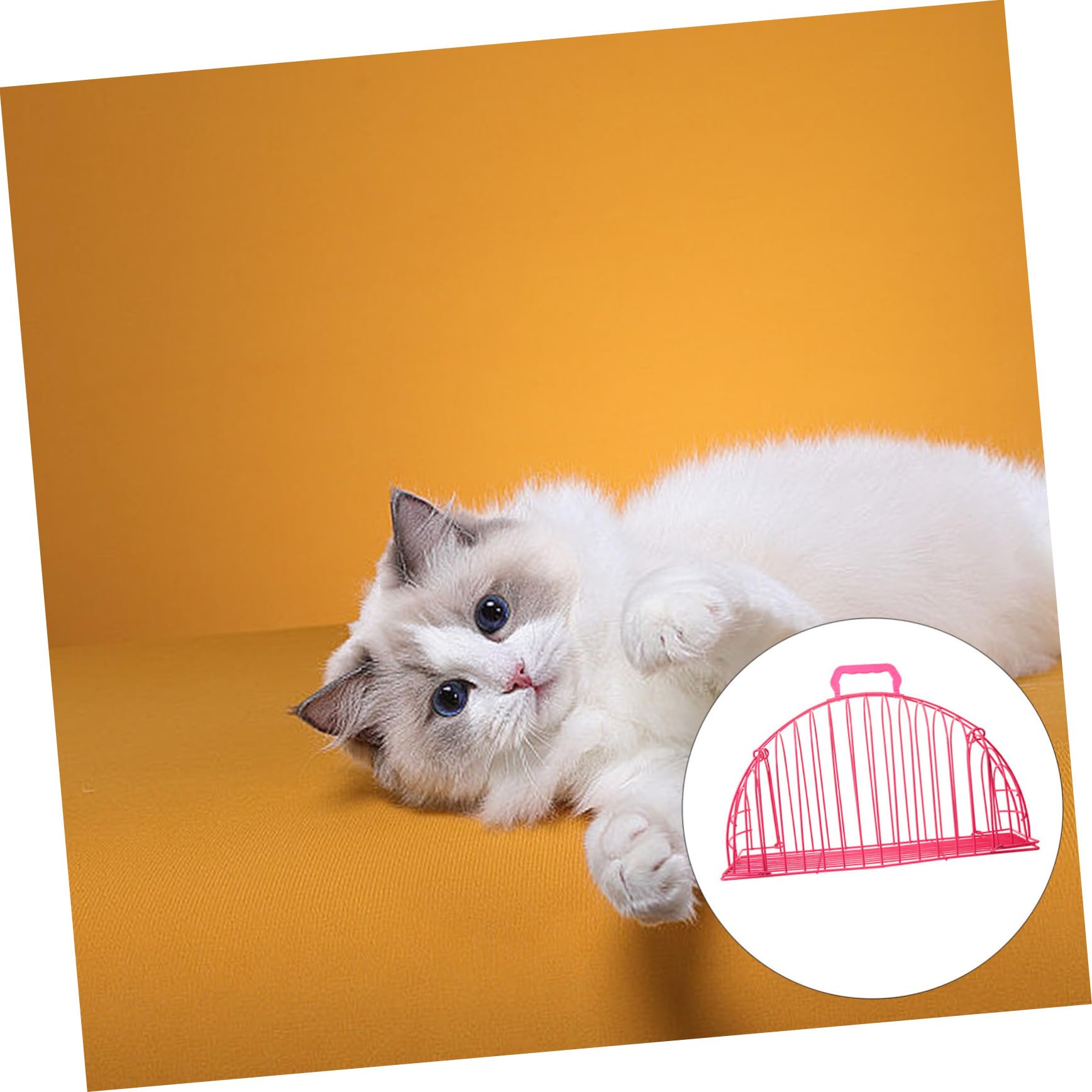 Mobestech Haustierwaschkäfig aus Edelstahl für Katzen Wiederverwendbar mit Kratzschutz für Katzenbad und Sicheres Katzenzubehör Beim Baden