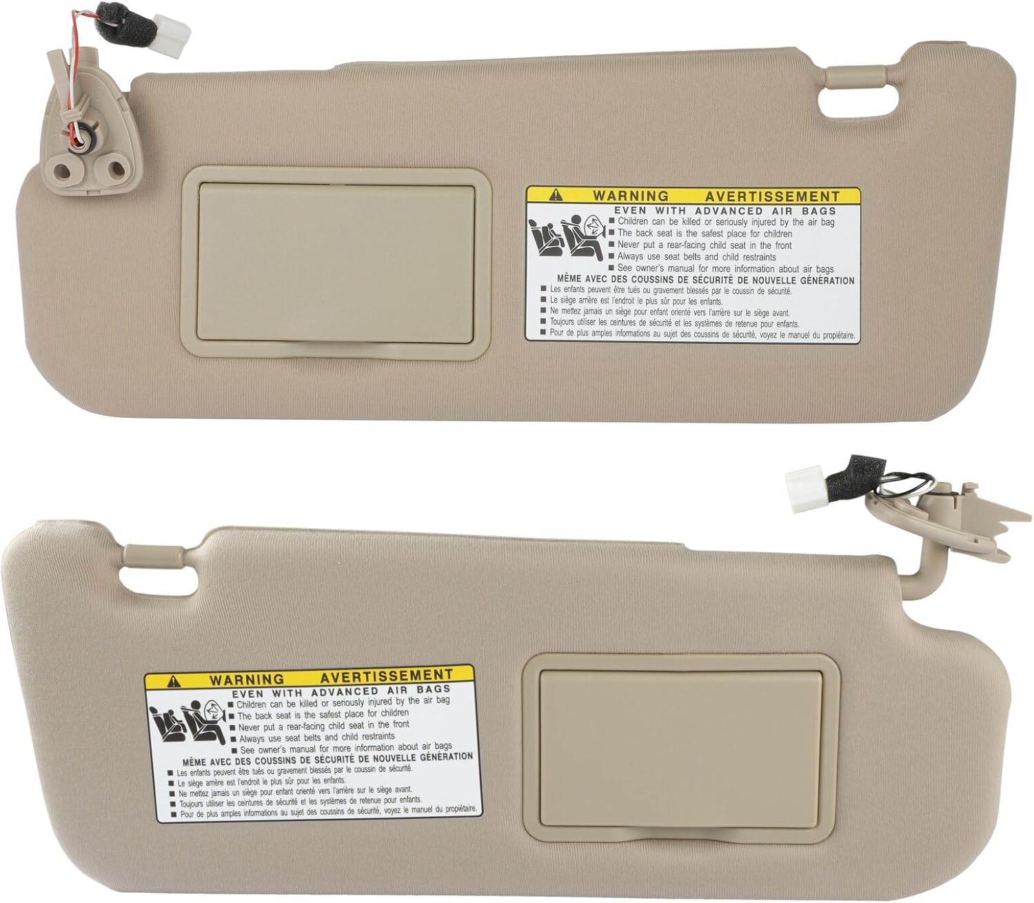 ASAPE Left & Right sides Sun Visor Fit for 2005-2008 For Hyundai Sonata, Beige with Sunroof 1*Car Sun Visor(Driver Side)+1*Car Sun Visor(Passenger Side)