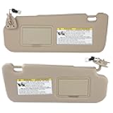 Left & Right sides Sun Visor Fit for 2005-2008 For Hyundai Sonata, Beige with Sunroof 1*Car Sun Visor(Driver Side)+1*Car Sun Visor(Passenger Side)