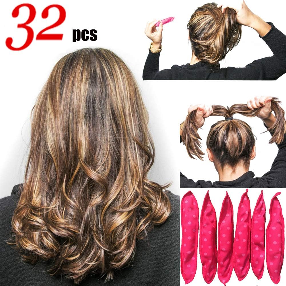 Dababell Sponge Flexible Foam Hair Curlers 32pcs Soft sleep Pillow hair Rollers set Magic hair care DIY Styling Tools