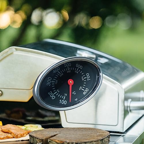 Miniatura 5 de Medidor de termómetro de parrilla para parrilla de carbón y ahumador, termómetro de barbacoa para piezas de repuesto de parrilla, perno M5,