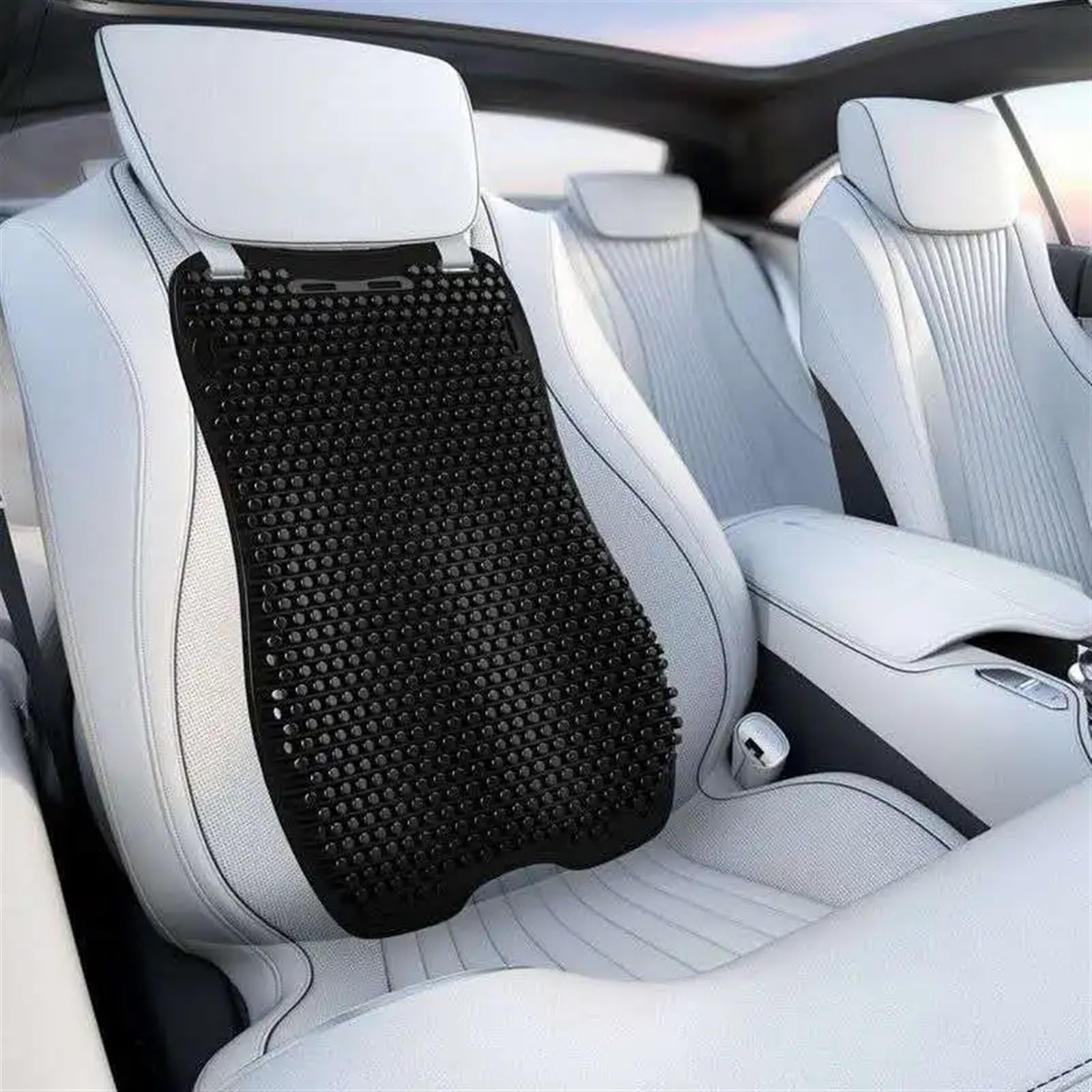 CojíN De Gel De Nido De Abeja Cojín for Asiento de Coche de Silicona Transpirable, Soporte Lumbar for Espalda, Masaje Universal, Gel de sílice de Verano Cojin Antiescaras Nido De Abeja (Color : Gray