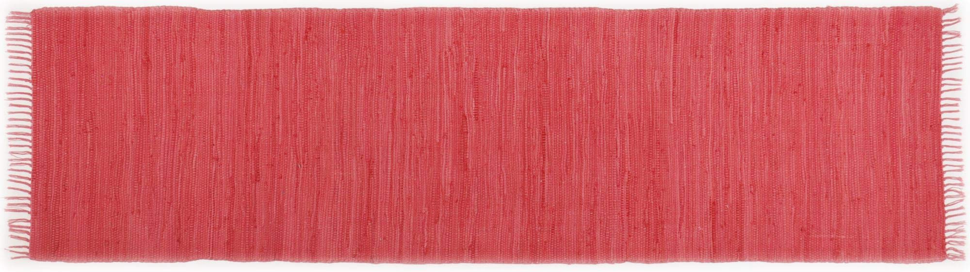 Theko Rojo Happy Cotton - Alfombra (100% Algodón, 70 X 250 Cm), Color