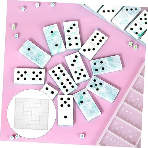 Miniatura 8 de TEHAUX Molde epoxi de 2 piezas para resina molde de resina Kit de joyería de resina moldes de dominó de silicona moldes de resina Domino moldes de