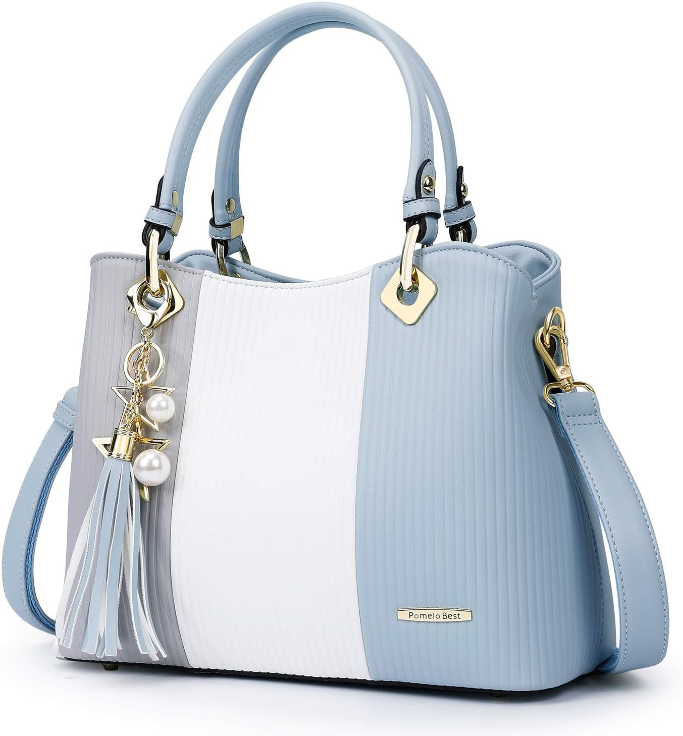 Purses and Handbags for Women with Multiple Pockets, Leather Top Handle Satchel Fashion Tote Shoulder Bags Ladies