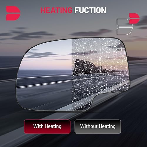 Miniatura 4 de BDFHYK Espejo calefactable para el lado izquierdo del conductor compatible con Chevy Avalanche SilveradoTahoe GMC Sierra 1500 Cadillac Escalade